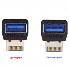 90 Degree Right Angle USB 3.1 Front Panel Header Male Type-E to USB 3.0 Type-A Female Motherboard 90 Degree Right Angle USB 3.1 Front Panel Header Male Type-E to USB 3.0 Type-A Female Motherboard
