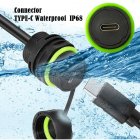 IP68 Waterproof USB 3.1 M20 Panel Mount Type-C Extension Cable (1 Meter)