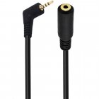 Super Short 90 degree Angled 2.5mm 4-pole / TRRS Male to Female Cable Adapter