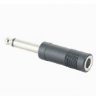 1/4in 6.35mm Mono Jack Socket to 6.35mm Mono Male Plug Audio Adapter