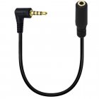Right Angle 3.5mm 4 Pole Male to 3 Pole Female Stereo Headset Extension Cable for Phones, Headphones