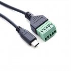 USB-C Plug to 5 Pin / Way Terminal Block, Pluggable Type Adaptor Cable USB-C Plug to 5 Pin / Way Terminal Block, Pluggable Type Adaptor Cable