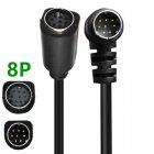 90 Degree Right Angle male to Straight Female 8PIN S-Video (Separate Video) Cable