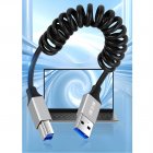 Coiled USB A to USB 3.0 Type-B Male Cable for Printers / Hard Drives / External Disk Enclosures Coiled USB A to USB 3.0 Type-B Male Cable for Printers / Hard Drives / External Disk Enclosures