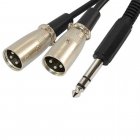 1/4" 6.35mm Stereo Plug To 3 Pin XLR Male*2 Microphone Mic Audio Cable 1/4" 6.35mm Stereo Plug To 3 Pin XLR Male*2 Microphone Mic Audio Cable