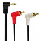 Right Angle 3.5mm to 2-Male Right Anlge RCA Adapter Audio Stereo Cable Right Angle 3.5mm to 2-Male Right Anlge RCA Adapter Audio Stereo Cable