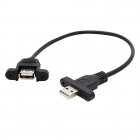 Super Short Double Panel Mount / Dual Panel Mount USB A Male to USB A Female Extension Cable Super Short Double Panel Mount / Dual Panel Mount USB A Male to USB A Female Extension Cable