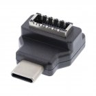 90 Degree Right Angle USB 3.1 Front Panel Header Female Type-E to USB Type-E Male Motherboard Extens 90 Degree Right Angle USB 3.1 Front Panel Header Female Type-E to USB Type-E Male Motherboard Extens