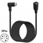 90 Degree Right Angle male to Straight Female 5PIN S-Video (Separate Video) Cable