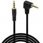 90 degree Right Angled 4-pole TRRS 3.5mm Aux Stereo Male-Male Headphone Cable